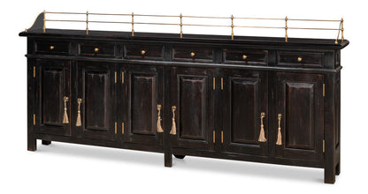 Covent Gardens Sideboard Ebony-Sideboards-Sarreid-LOOMLAN