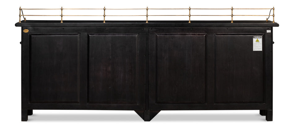 Covent Gardens Sideboard Ebony-Sideboards-Sarreid-LOOMLAN