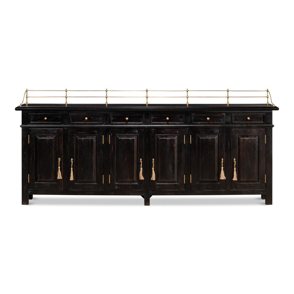 Covent Gardens Sideboard Ebony-Sideboards-Sarreid-LOOMLAN