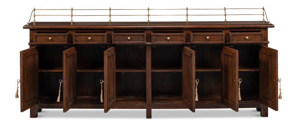 Covent Gardens Sideboard Walnut-Sideboards-Sarreid-LOOMLAN