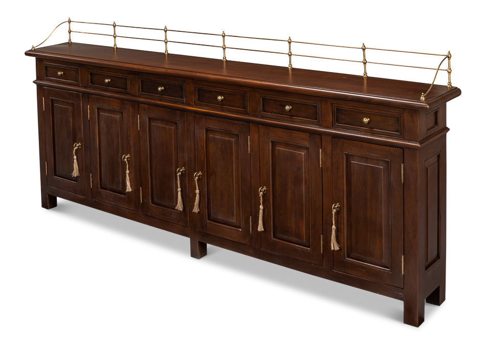 Covent Gardens Sideboard Walnut-Sideboards-Sarreid-LOOMLAN