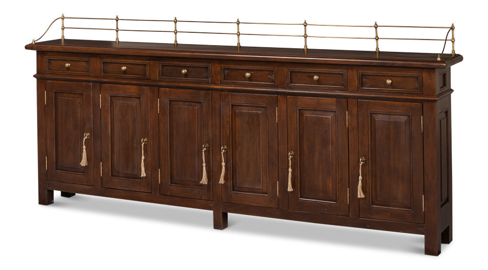 Covent Gardens Sideboard Walnut-Sideboards-Sarreid-LOOMLAN