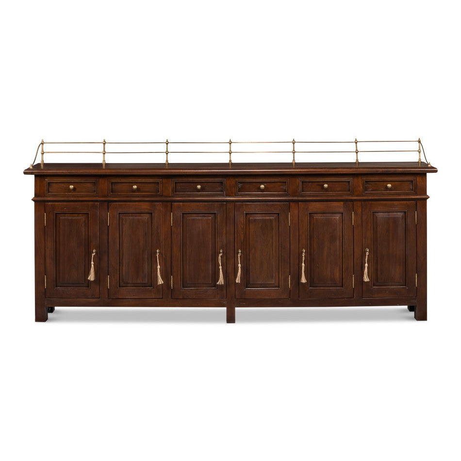 Covent Gardens Sideboard Walnut-Sideboards-Sarreid-LOOMLAN