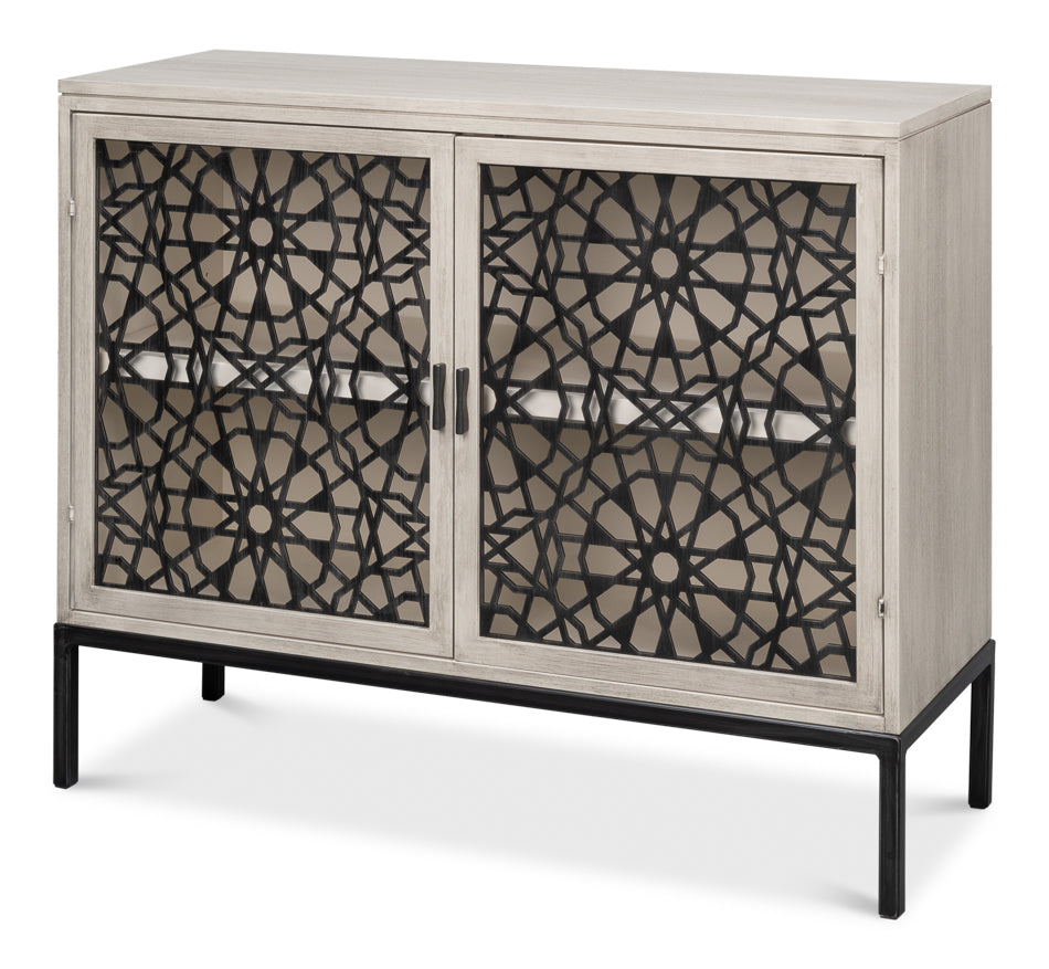 Covet Door Two Tone Accent Cabinet-Accent Cabinets-Sarreid-LOOMLAN