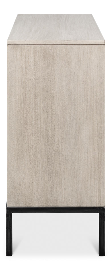 Covet Door Two Tone Accent Cabinet-Accent Cabinets-Sarreid-LOOMLAN