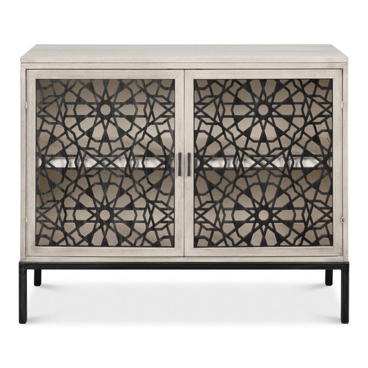 Covet Door Two Tone Accent Cabinet-Accent Cabinets-Sarreid-LOOMLAN