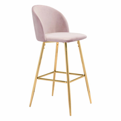 Cozy Bar Chair Pink Bar Stools LOOMLAN By Zuo Modern