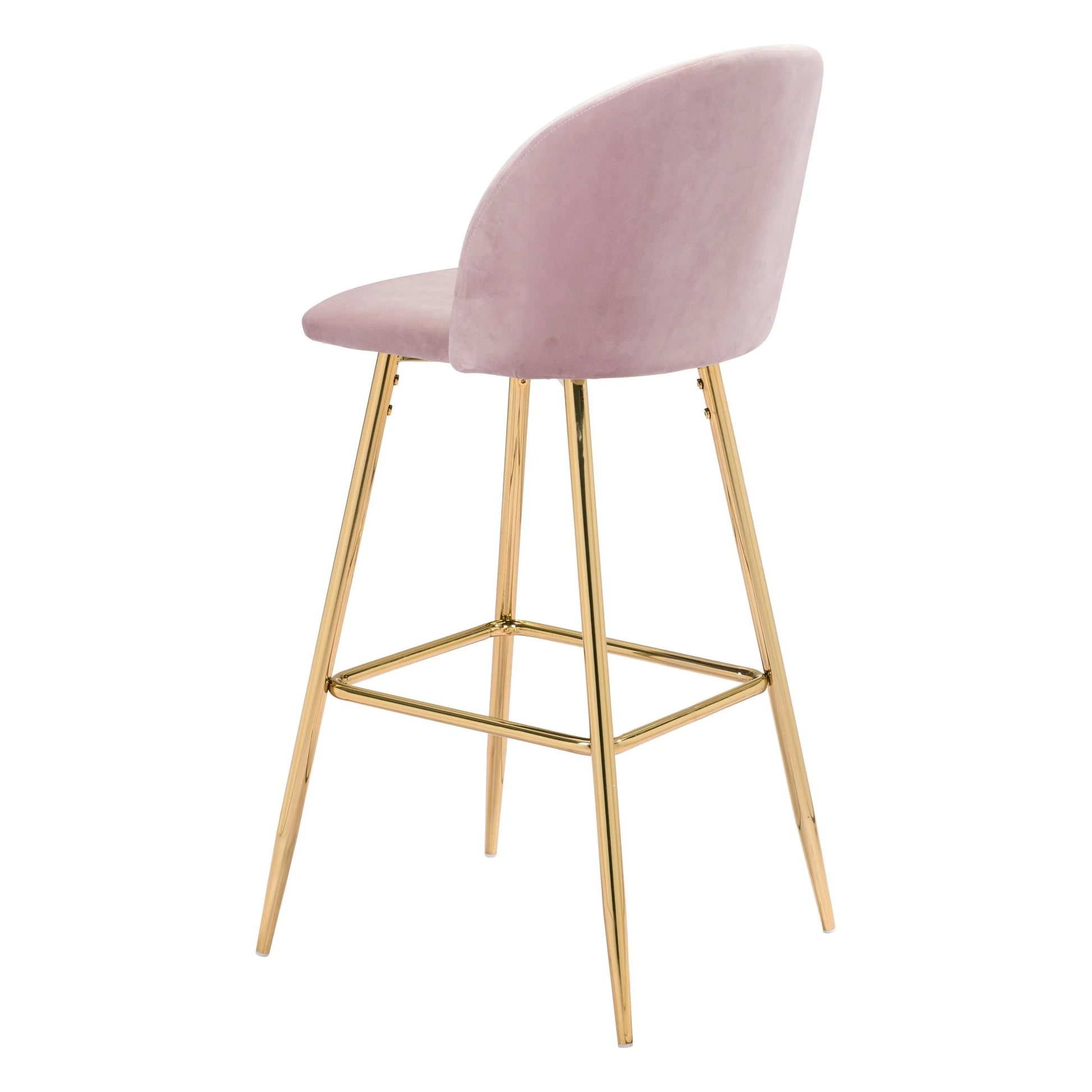 Cozy Bar Chair Pink Bar Stools LOOMLAN By Zuo Modern