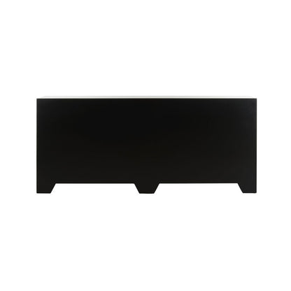 Chelsea House Crane Hand Painted Mural Design Black Sideboard