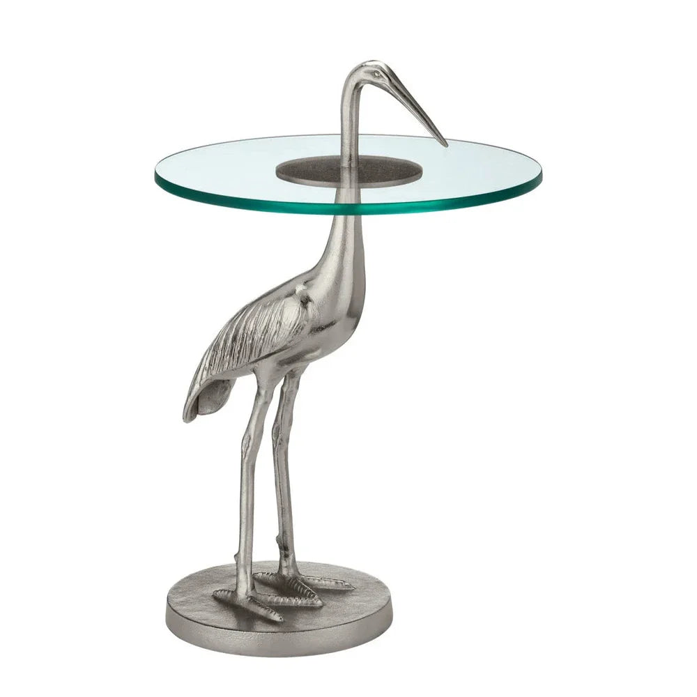 25" Crane Cast Aluminum Accent Table