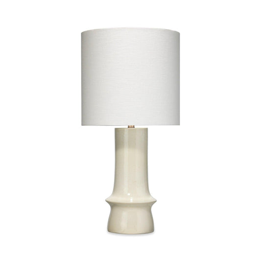 Cream Ceramic Crest Table Lamp Table Lamps Sideboards and Things By Jamie Young