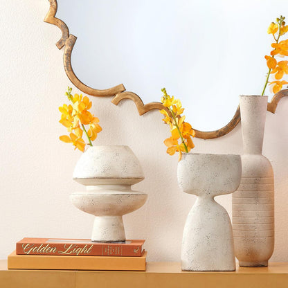 Cream Ceramic Foundation Decorative Vase Vases & Jars Sideboards and Things By Jamie Young