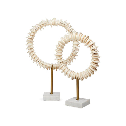 Cream Resin Iron Marble Arena Ring Sculptures (Set of 2) Statues & Sculptures Sideboards and Things By Jamie Young