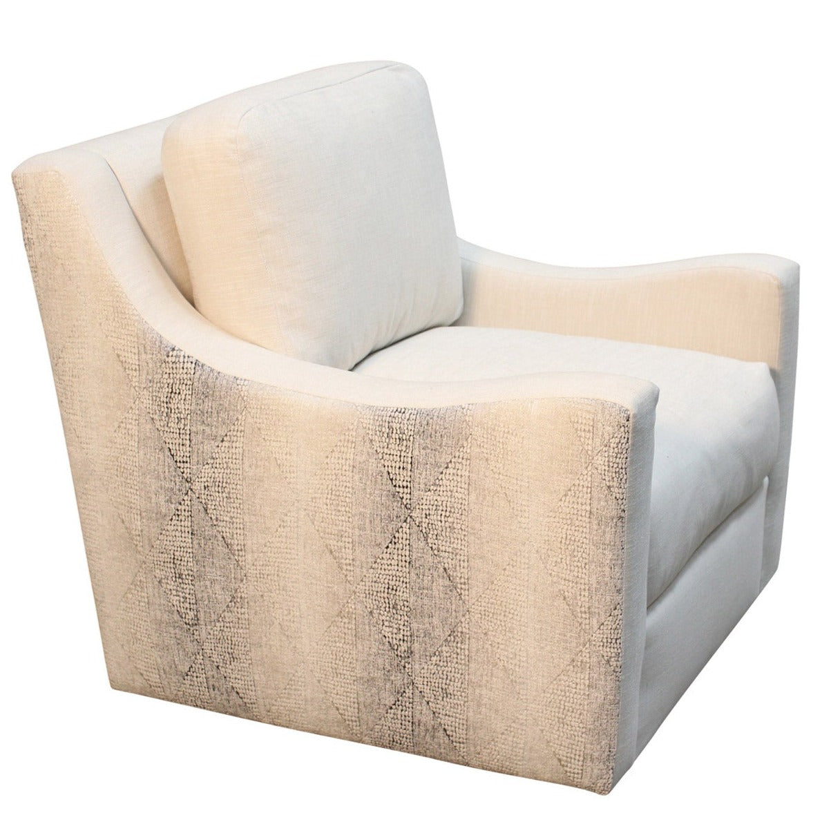 Cream Swivel Club Chair Sophie Zion Hot & Bae Porcelain-Club Chairs-Peninsula Home-LOOMLAN