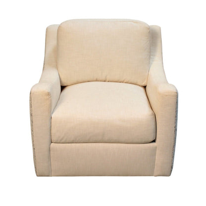 Cream Swivel Club Chair Sophie Zion Hot & Bae Porcelain-Club Chairs-Peninsula Home-LOOMLAN