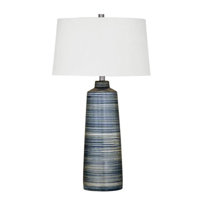 Creedence Blue Ceramic Table Lamp - LOOMLAN - Bassett Mirror - Table Lamps