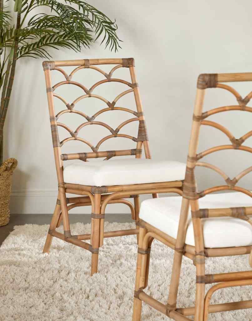 Essentials For Living Crescent Fabric Armless Dining Chair 2PC