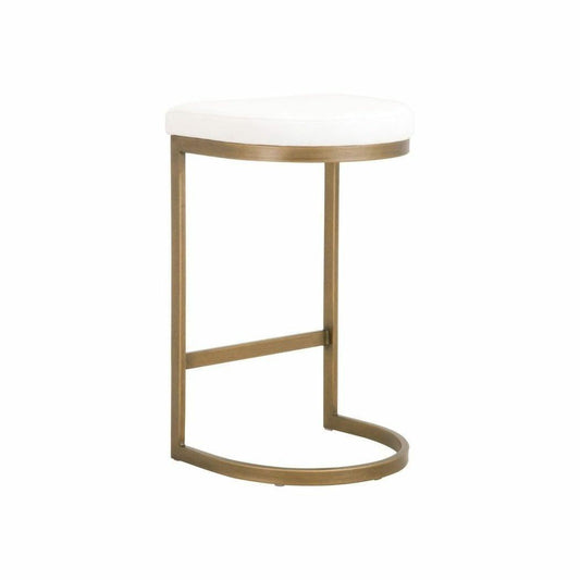 Cresta Counter Stool LiveSmart Peyton-Pearl Brushed Gold Counter Stools Sideboards and Things By Essentials For Living