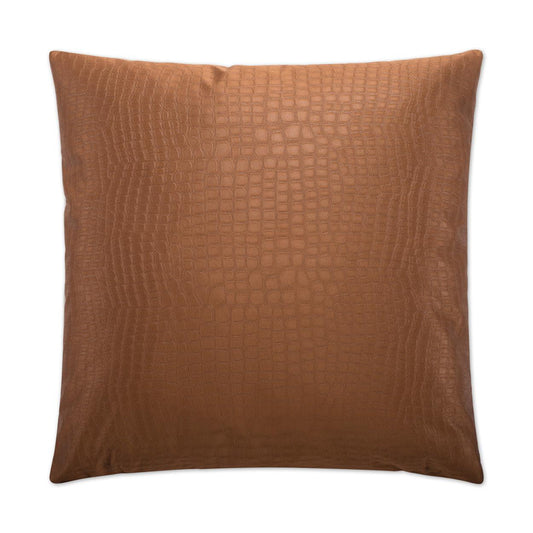 D.V. Kap Croc Copper Throw Pillow With Insert