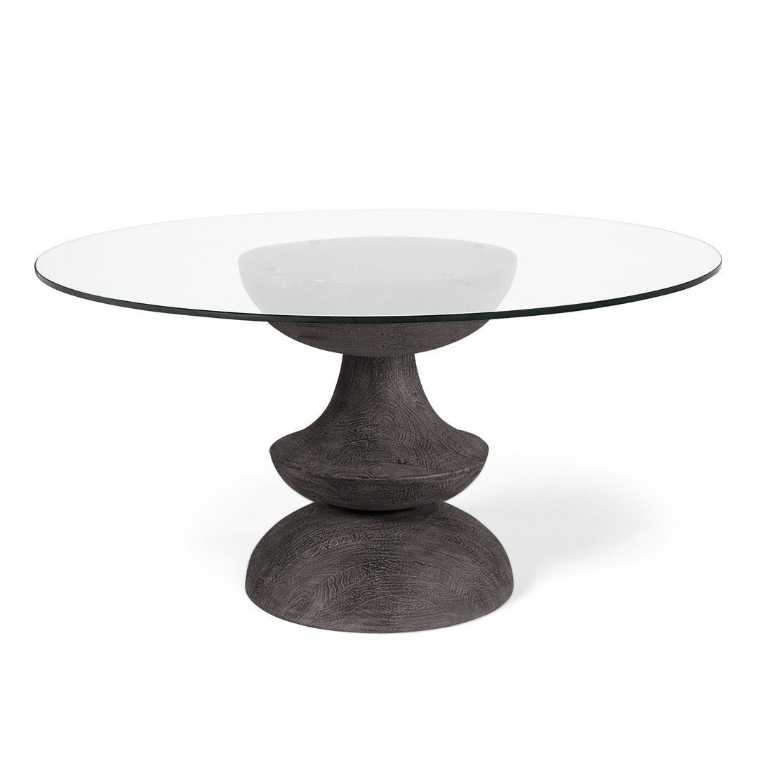 Mercana Crossman IGlass Top Round Dining Table