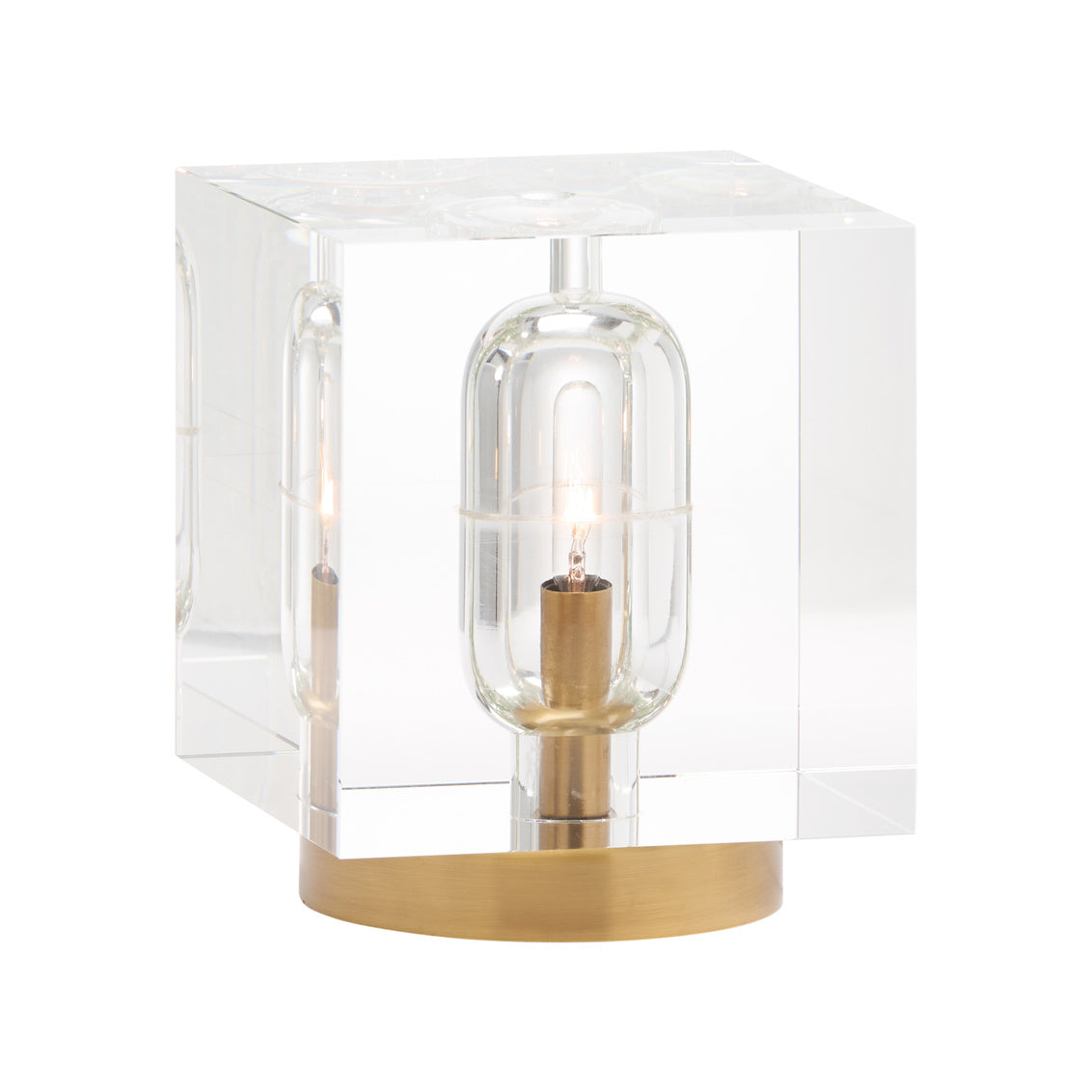 Chelsea House Cube Crystal Clear Table Lamp