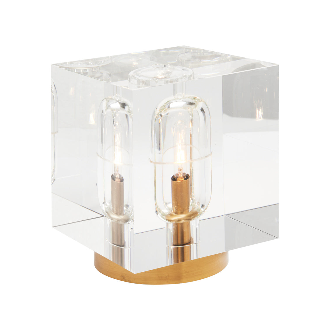 Chelsea House Cube Crystal Clear Table Lamp