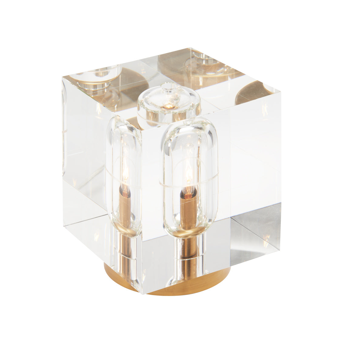 Chelsea House Cube Crystal Clear Table Lamp