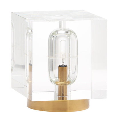 Chelsea House Cube Crystal Clear Table Lamp