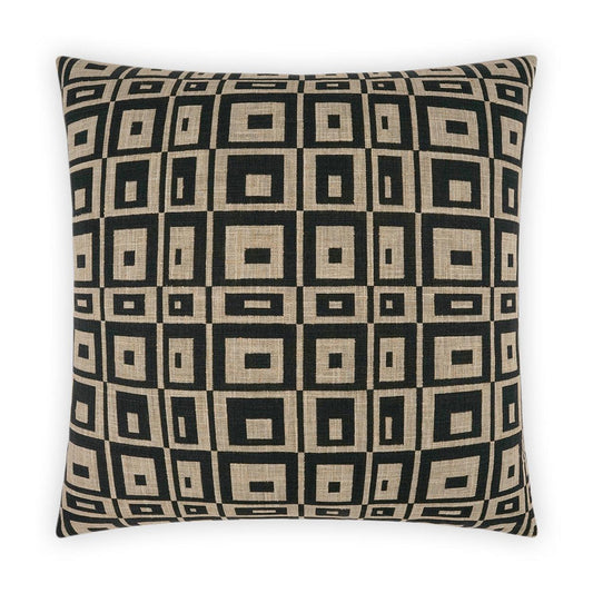 D.V. Kap Cubic Raven Black Throw Pillow With Insert