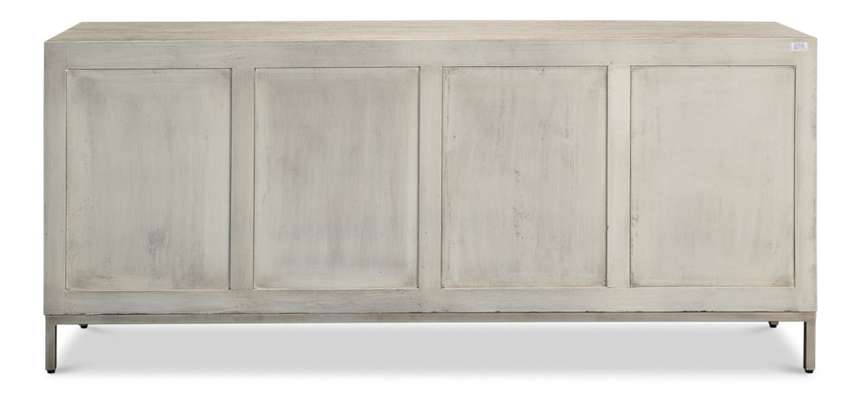 Cubist Four Door Sideboard Buffet for Dining Room-Sideboards-Sarreid-LOOMLAN