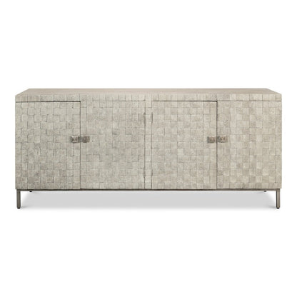 Cubist Four Door Sideboard Buffet for Dining Room-Sideboards-Sarreid-LOOMLAN