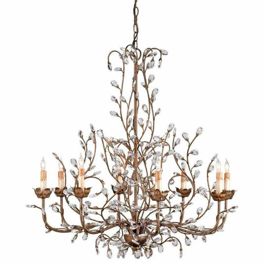 Cupertino Crystal Bud Cupertino Large Chandelier Chandeliers Sideboards and Things By Currey & Co