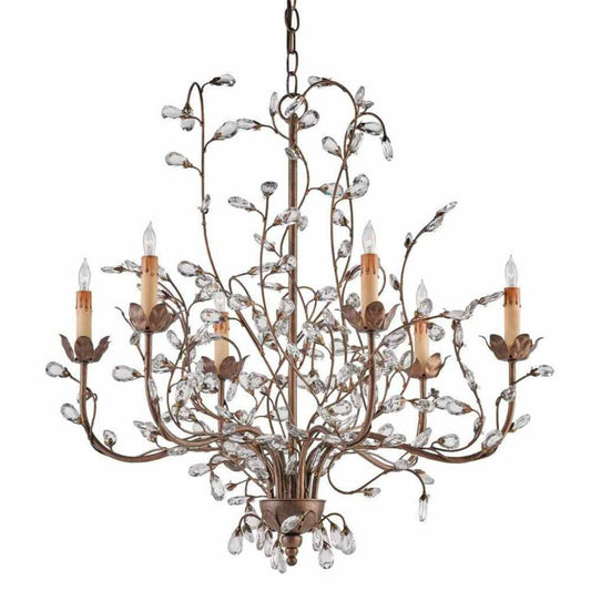 Cupertino Crystal Bud Cupertino Medium Chandelier Chandeliers Sideboards and Things By Currey & Co