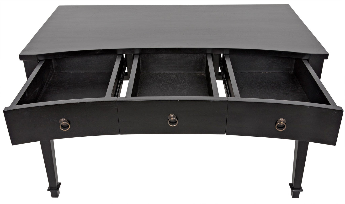 Curba Desk, Black Curved Desk With Drawers-Home Office Desks-Noir-Sideboards and Things