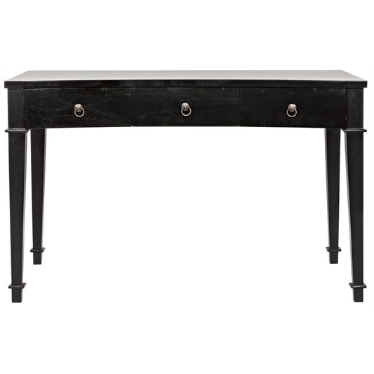 Curba Desk, Black Curved Desk With Drawers-Home Office Desks-Noir-Sideboards and Things