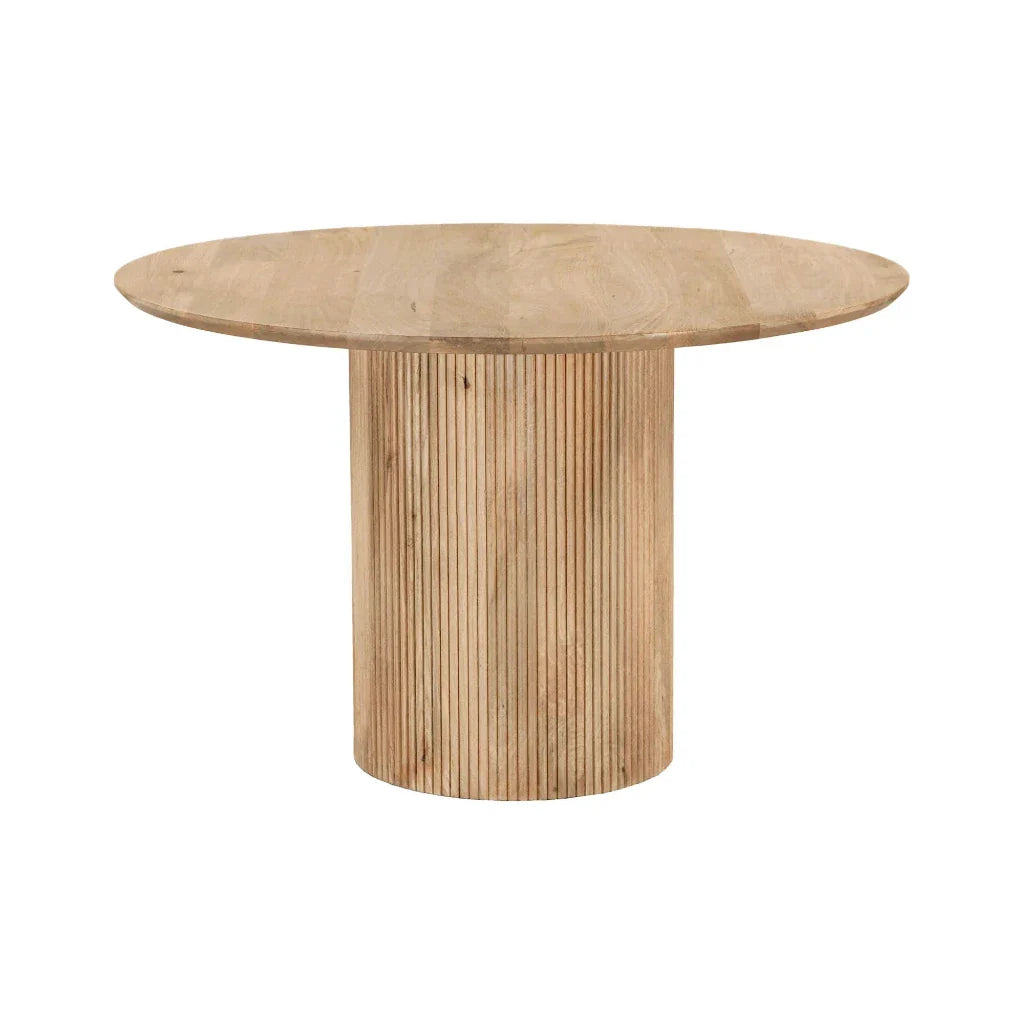 Cylinder Modern Designed Wooden Round Dining Table