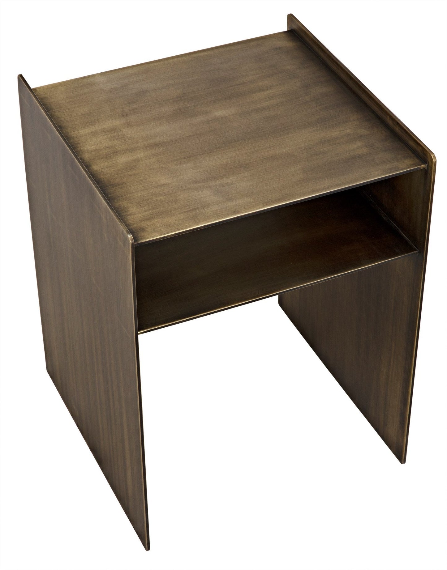 Cyrus Side Table, Aged Brass-Side Tables-Noir-Sideboards and Things