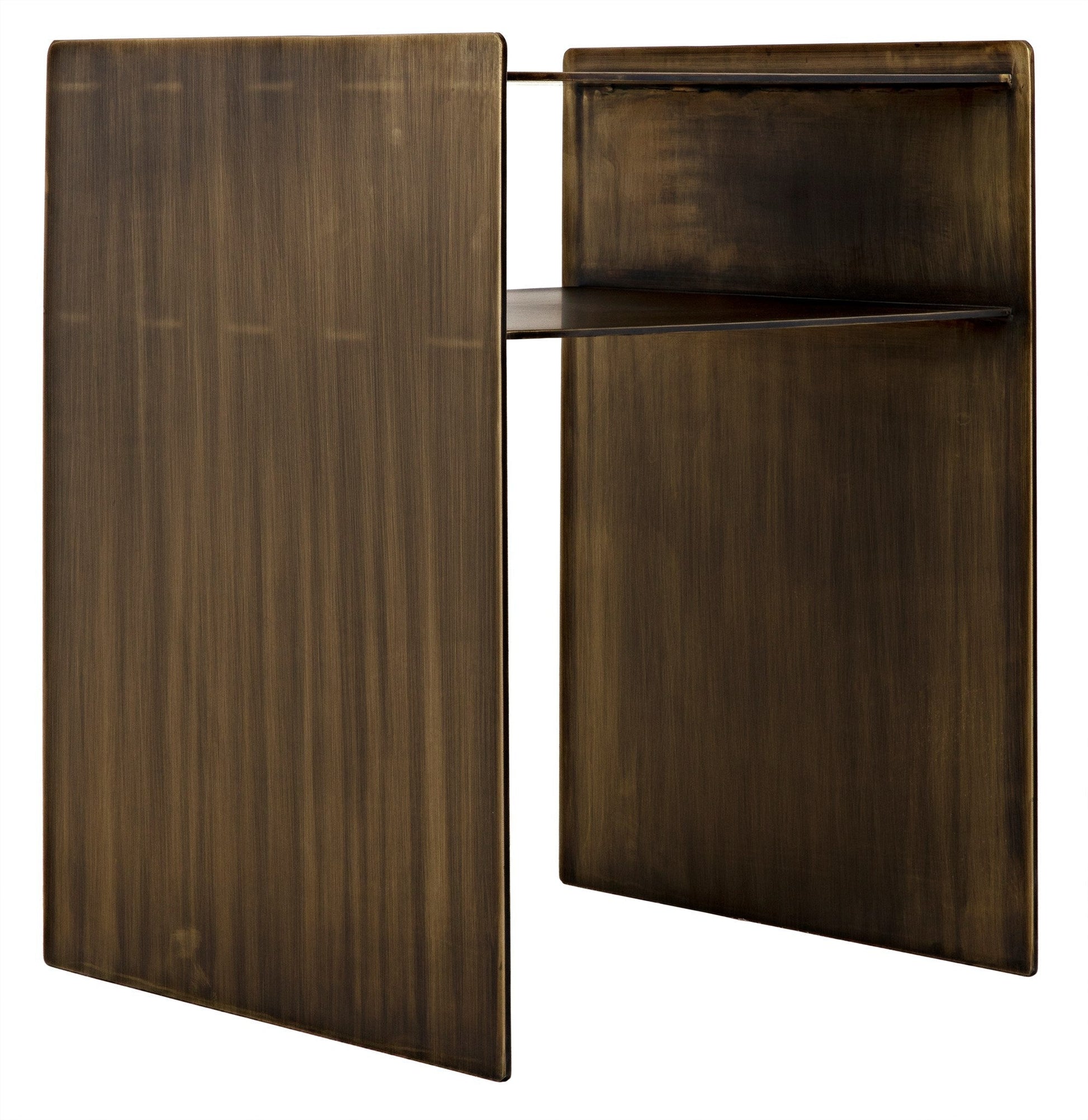 Cyrus Side Table, Aged Brass-Side Tables-Noir-Sideboards and Things