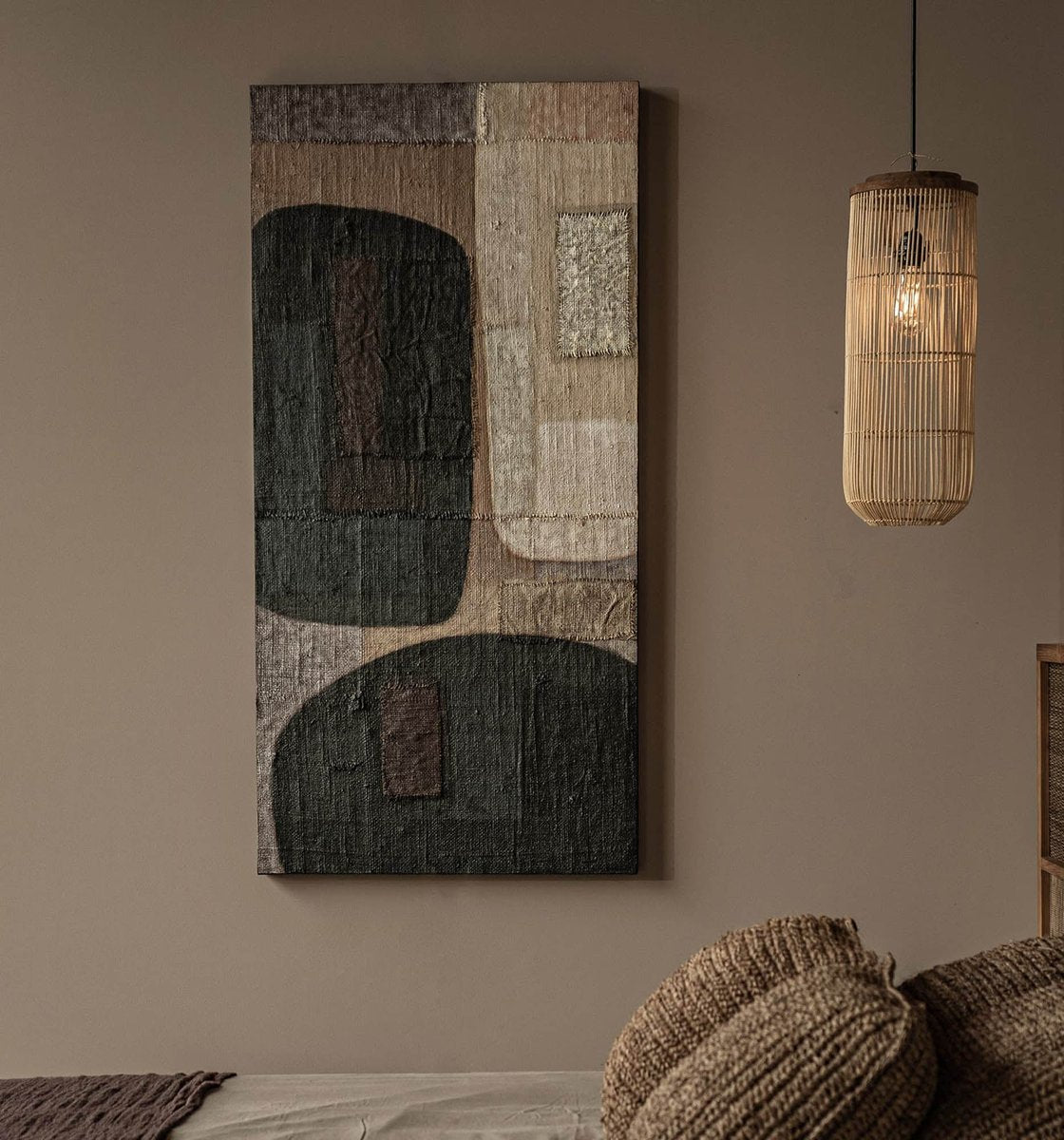LH Home D-Bodhi Reclaimed Wood Frame Canvas Art