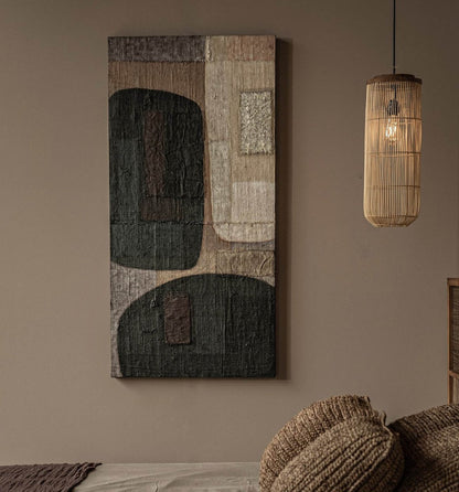 LH Home D-Bodhi Reclaimed Wood Frame Canvas Art