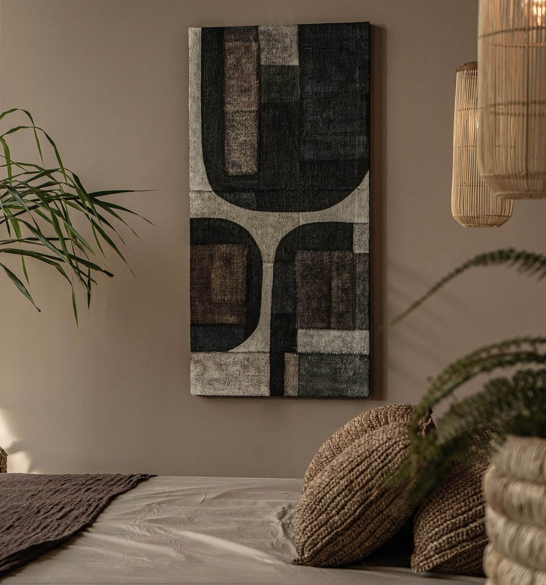 LH Home D-Bodhi Reclaimed Wood Frame Canvas Art