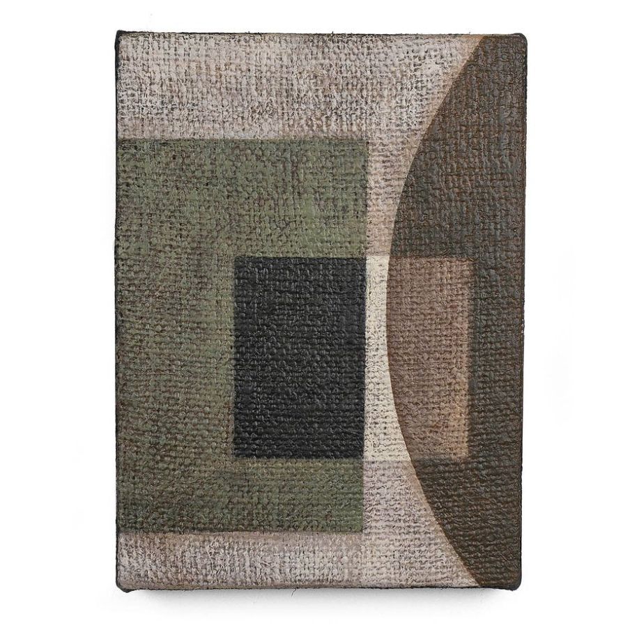 LH Home D-Bodhi Reused Jute Fabric Canvas Art