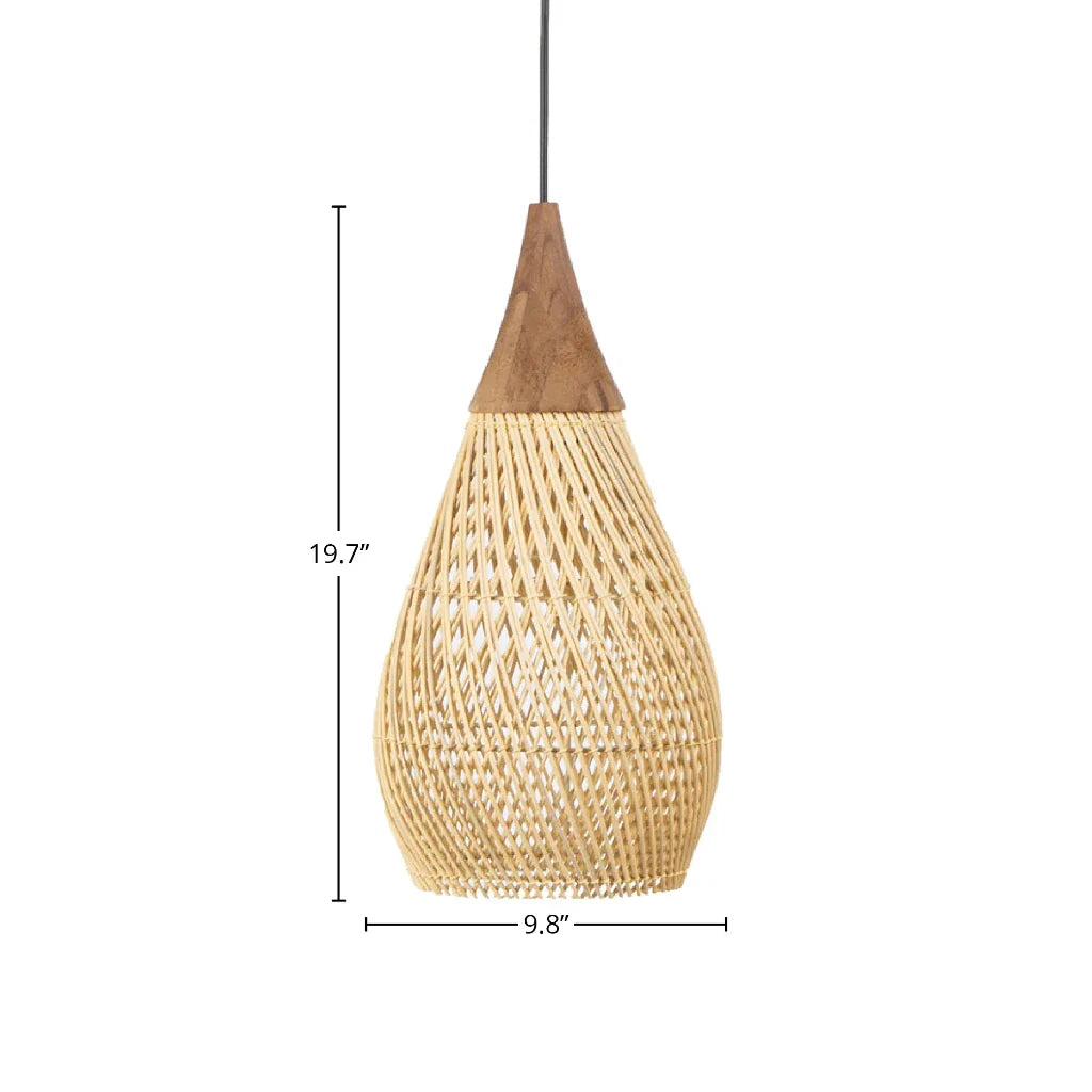 D-Bodhi Horn Rattan Framed Stylish Pendant