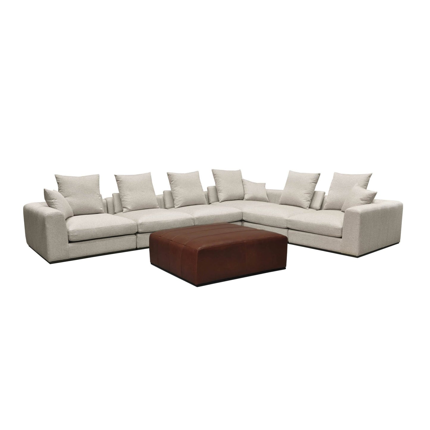 Sullivan Sectional Wood Brown Ottoman