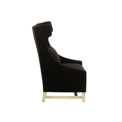 Peninsula Home Beverly Black Fabric Occasional Chair