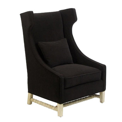 Peninsula Home Beverly Black Fabric Occasional Chair
