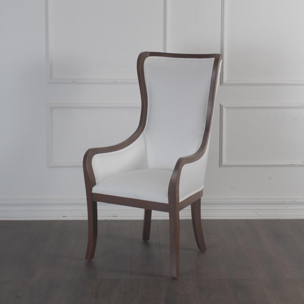 Peninsula Home Wincey White Fabric Dining Chair