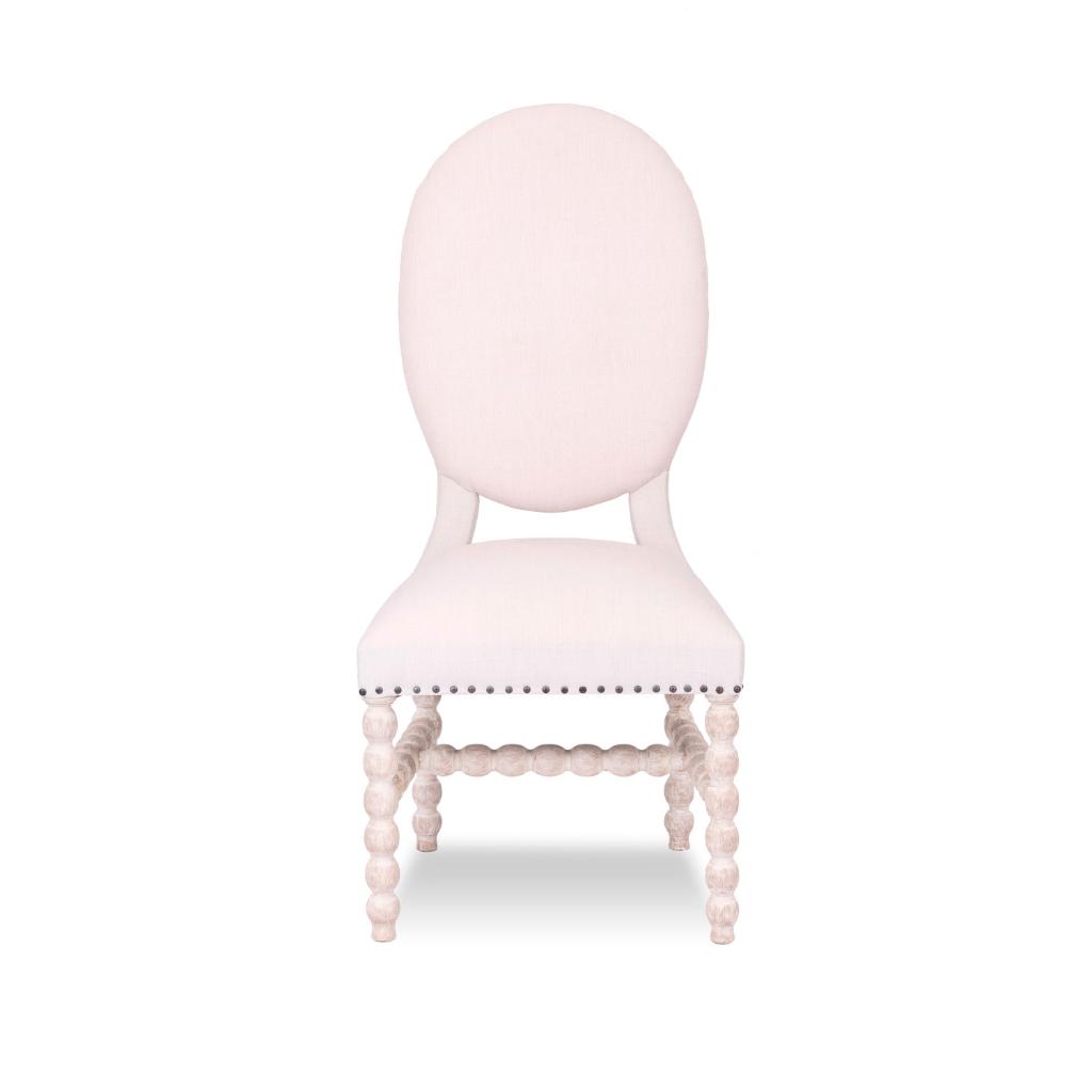 Peninsula Home Lardos Cream Fabric Armless Dining Chair