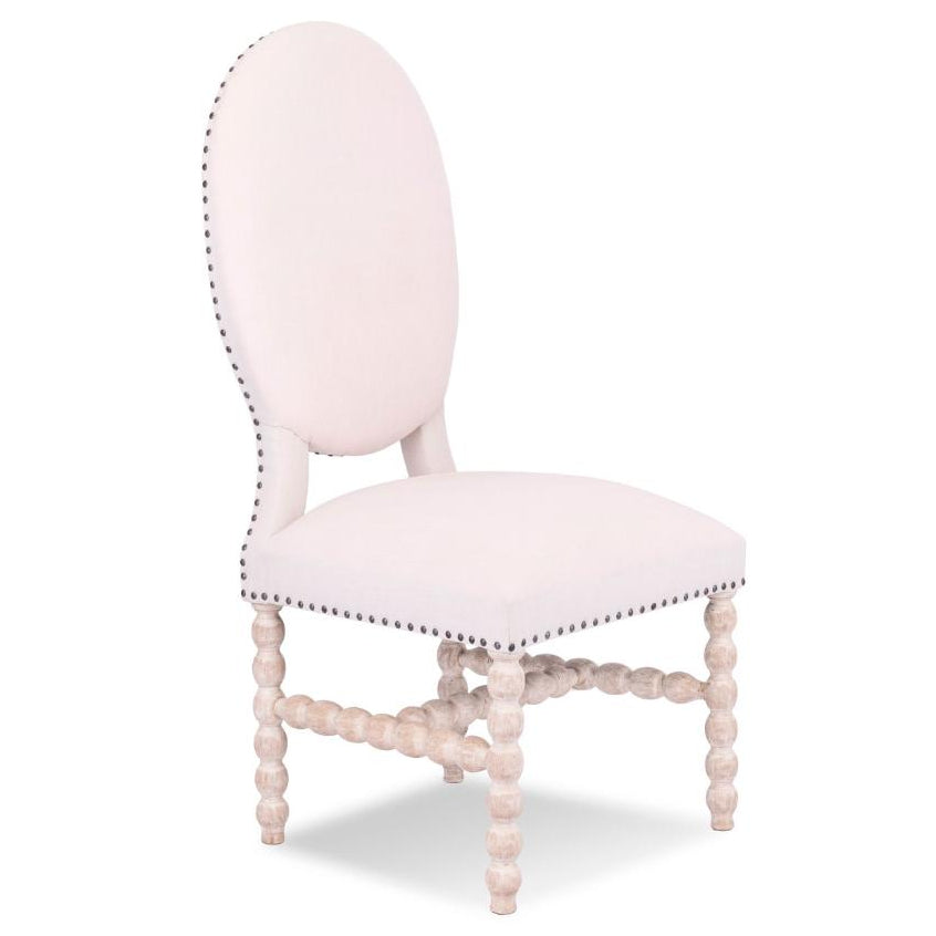 Peninsula Home Lardos Cream Fabric Armless Dining Chair