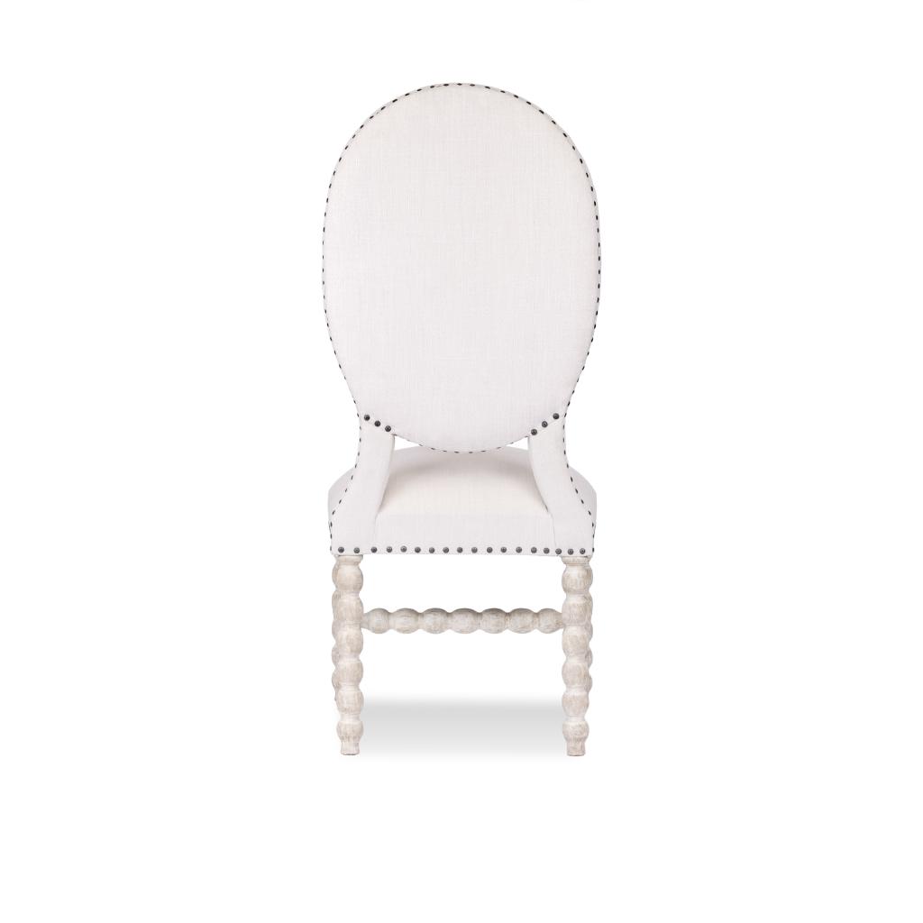 Peninsula Home Lardos Cream Fabric Armless Dining Chair